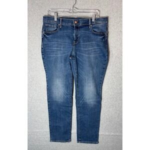 Old Navy Jeans Womens 12 R Denim Original Mid Rise Skinny Leg Slim Fit Blue‎
